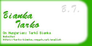 bianka tarko business card